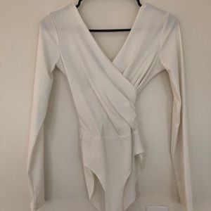 White Long Sleeve Bodysuit